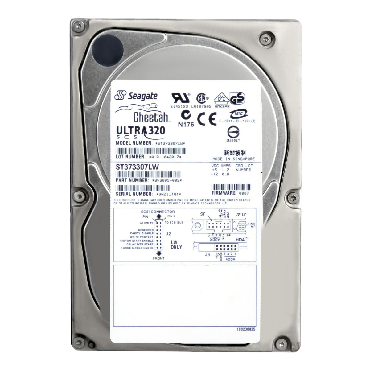Seagate Cheetah 73GB 10K 8MB Scsi U320 3.5'' ST373307LW