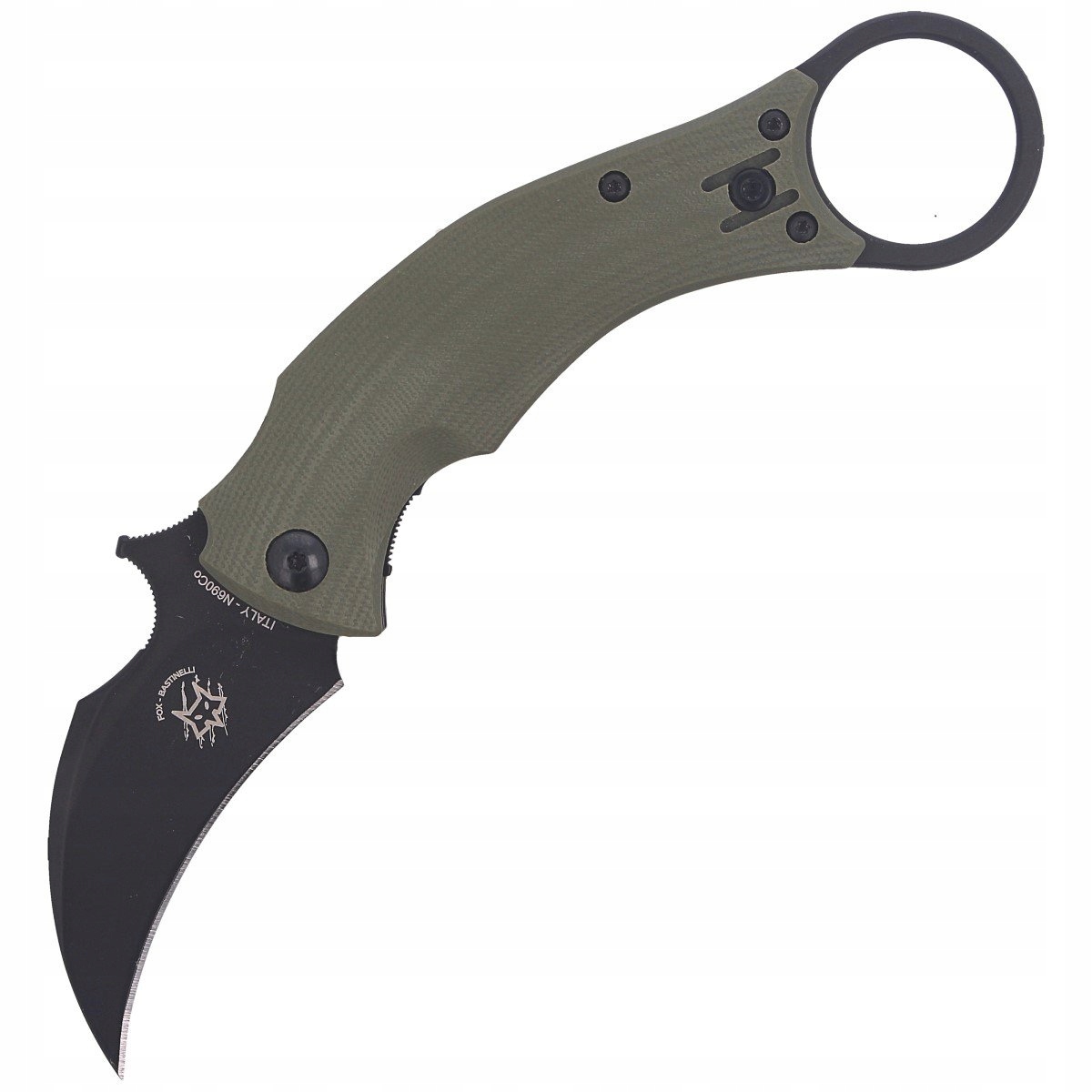 Nóż składany karambit Edc Fox Black Bird Stal Böhler N690Co by Bastinelli