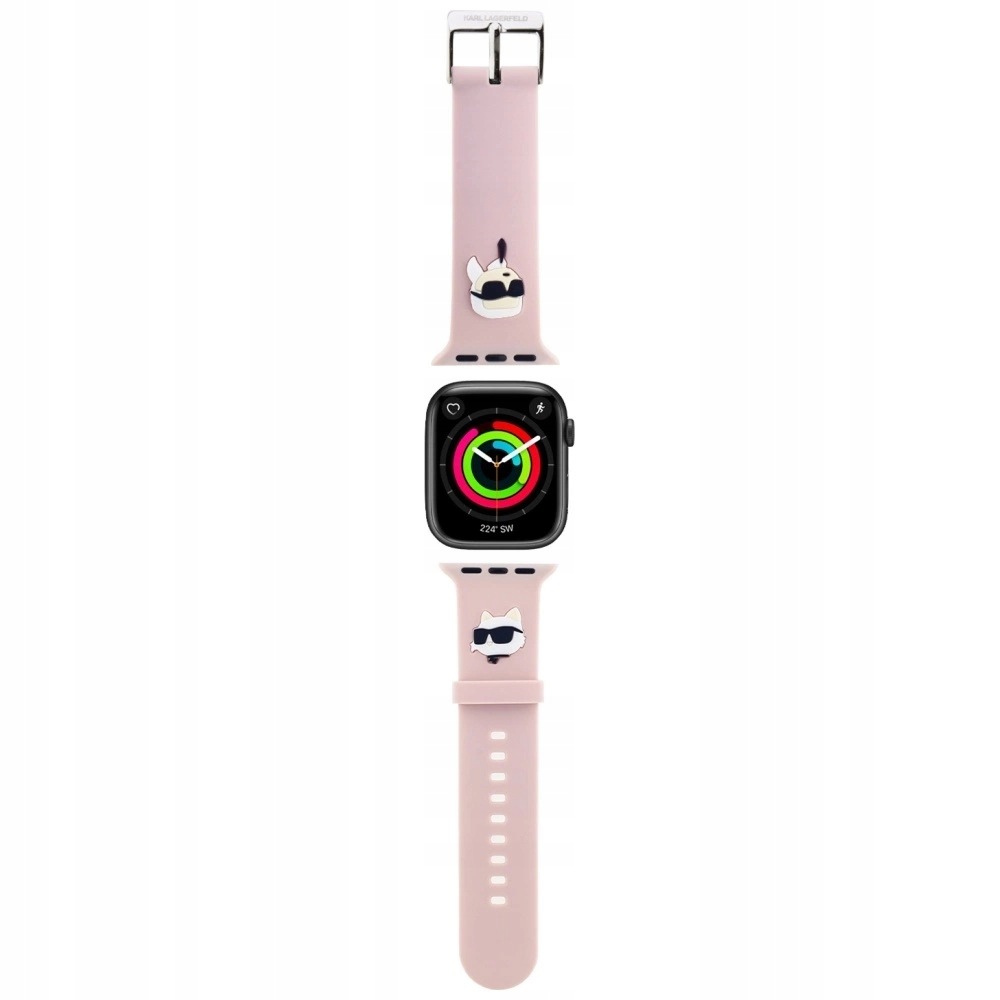 Pasek Karl Lagerfeld 3D Karl&Choupette Heads na Apple Watch 42/44/45/49mm