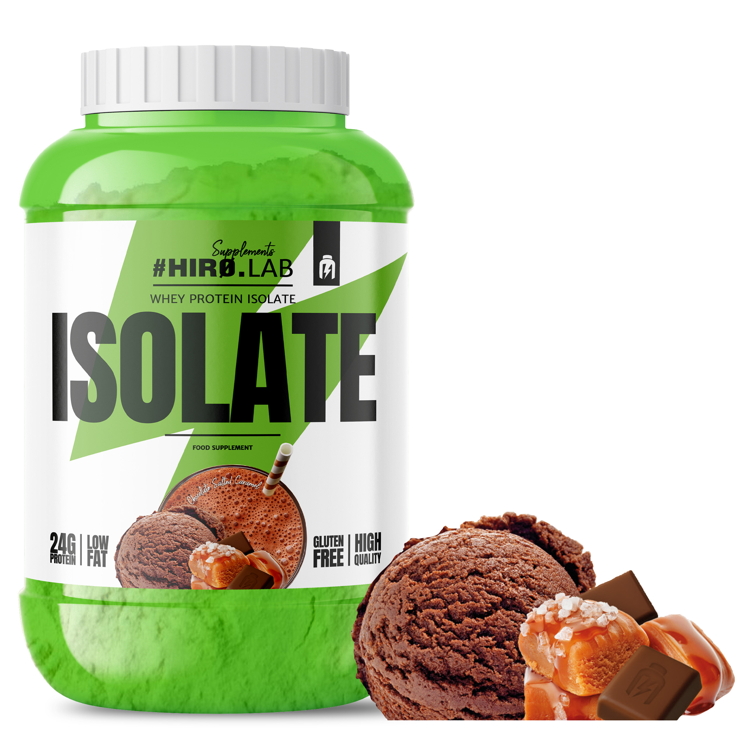 Proteinový izolát Wpi Protein Whey Protein 1800 g Karamel Hiro.Lab