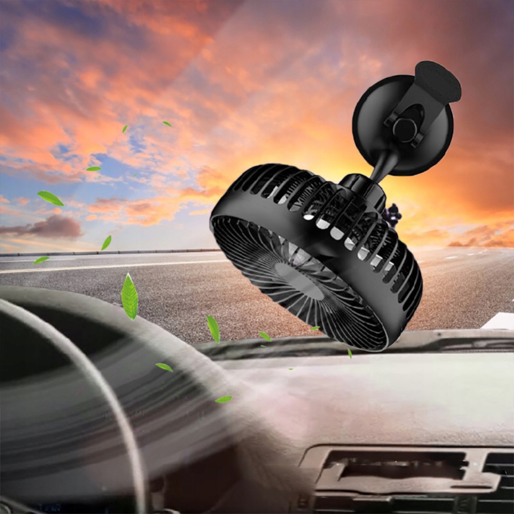 Przyssawka Wentylator Samochodowy USB 12V/24V Producent bez marki