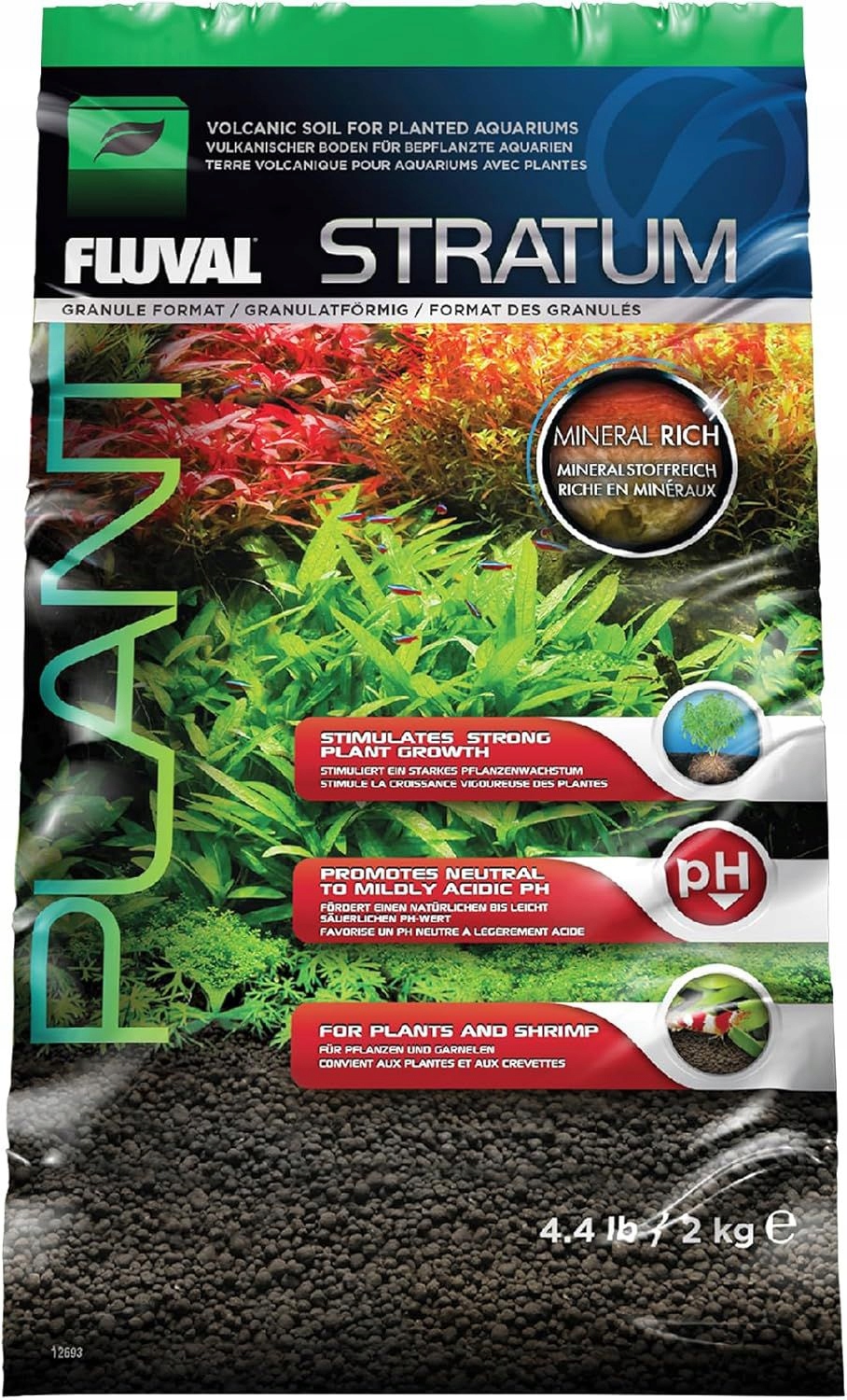 Fluval Plant+shrimp Stratum 2KG Substrát pro rostliny a krevety 2 kg (136.0014)