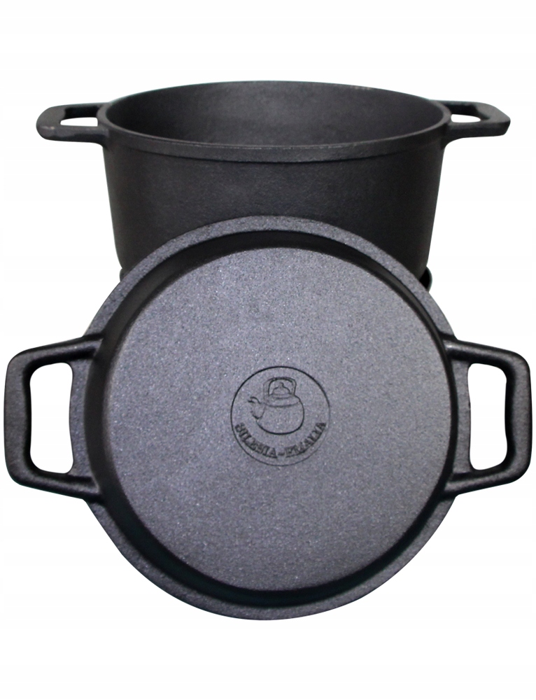 KOCIOŁEK ŻELIWNY 10L GARNEK MYŚLIWSKI 3w1 PATELNIA OGNISKO GRILL + GRATIS Kod producenta 5906358900106