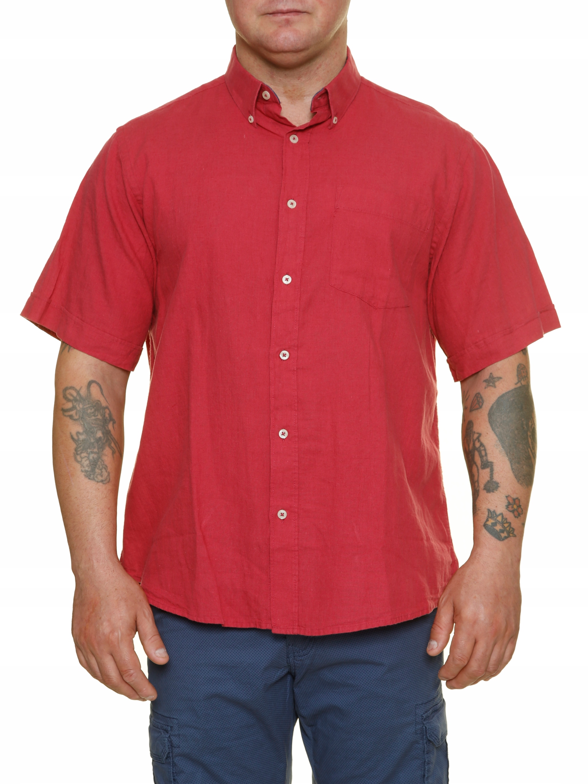 Easy Velké Velikosti Lněná Košile 5XL 160 cm