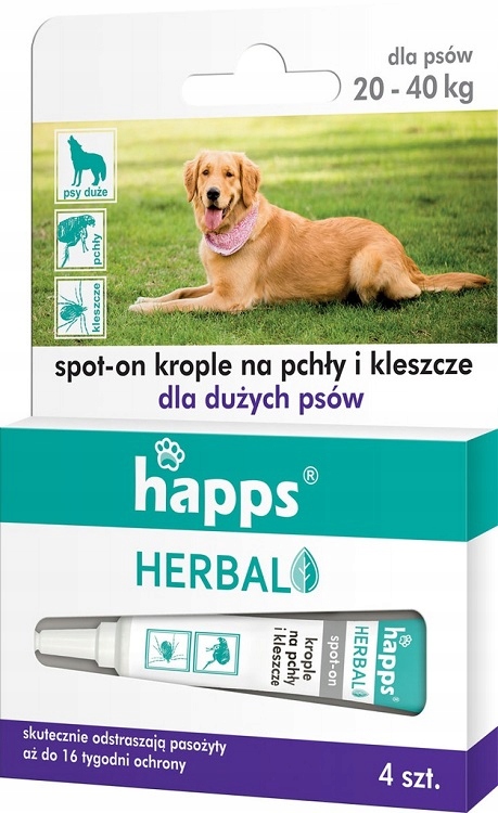 

Happs Krople Na Pchły Kleszcze Dla Psów (20-40KG)