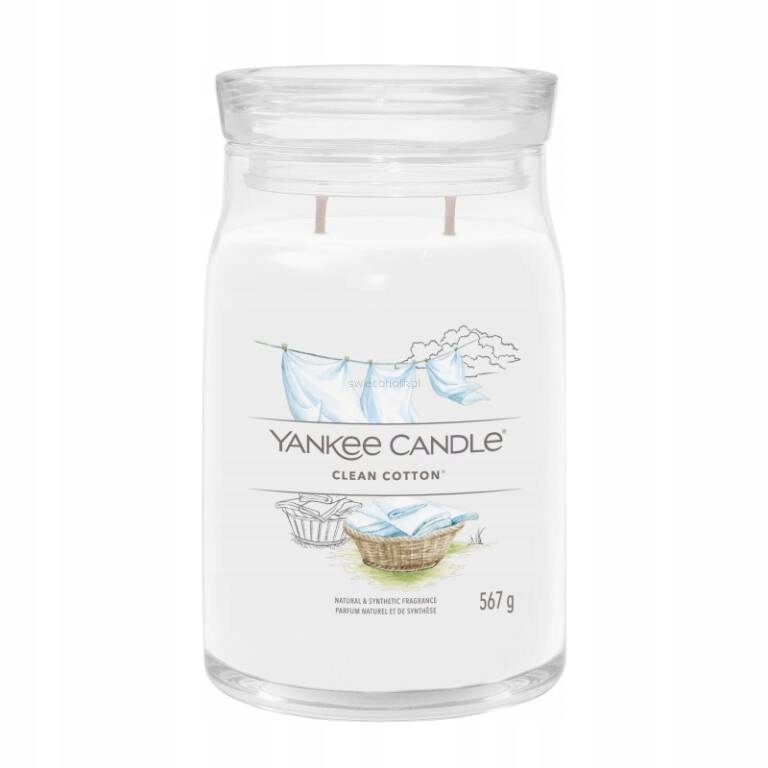 Clean Cotton – Yankee Candle – velká svíčka