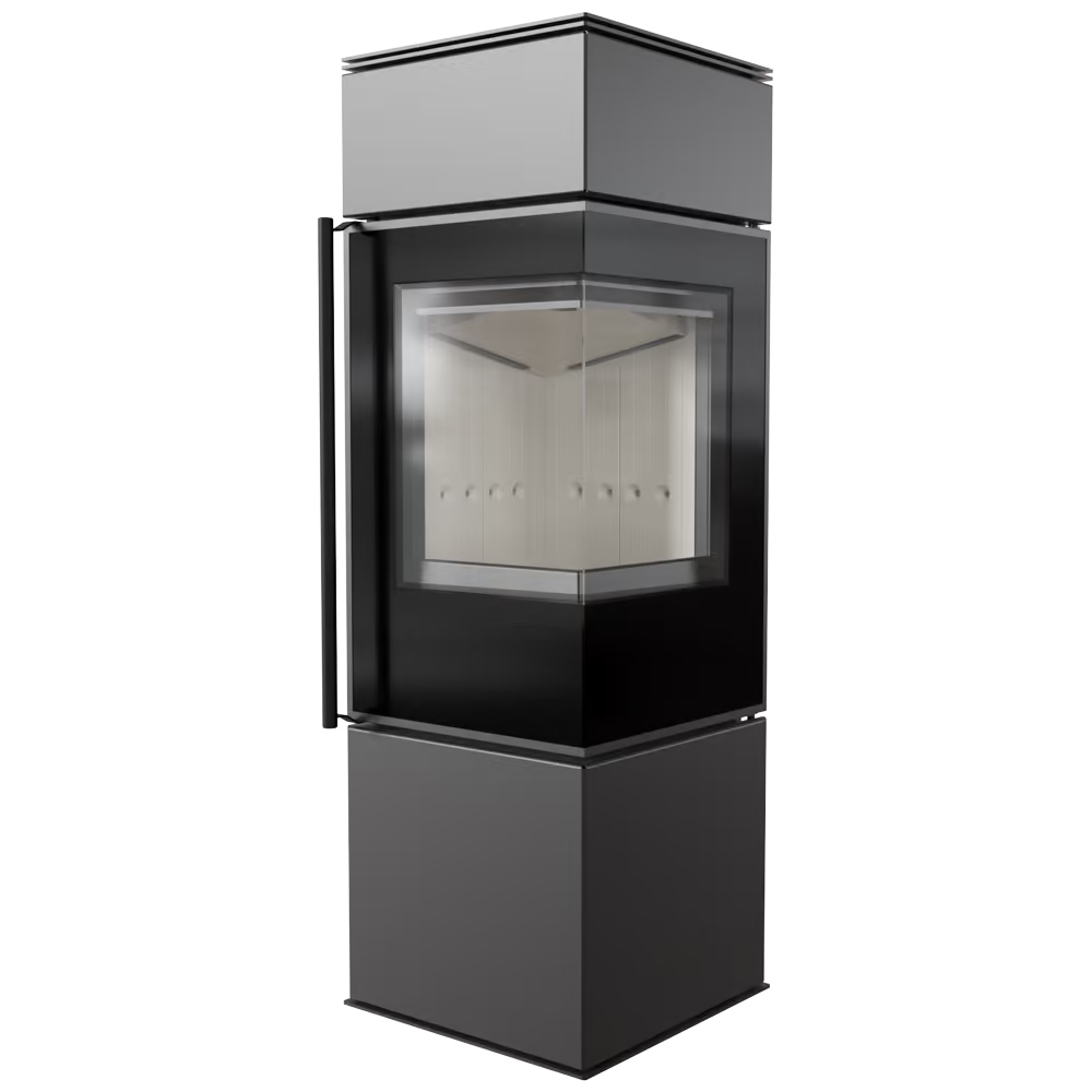 Volně Stojící Ocelová Rohová Kamna Ren S Pravá