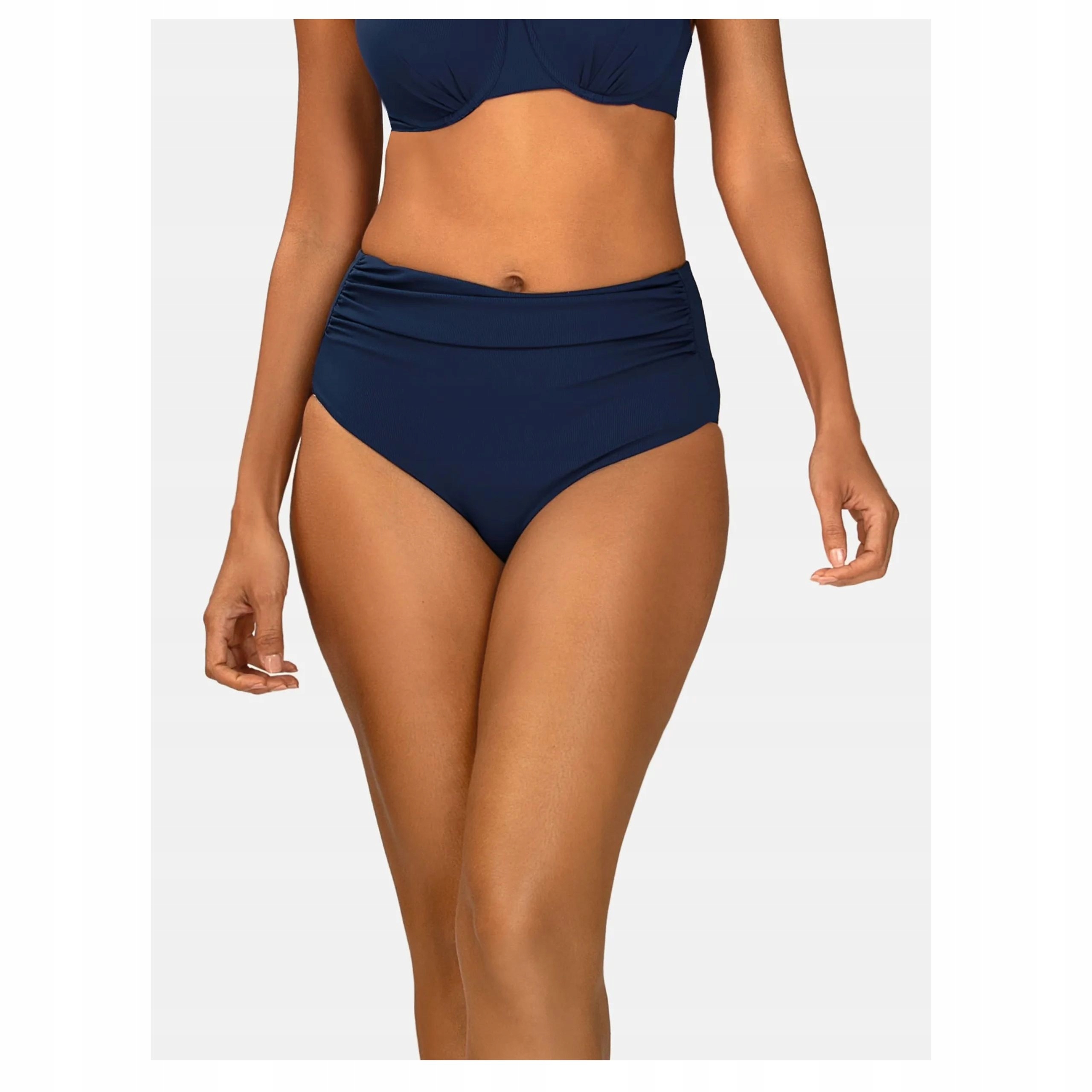 Plavkové kalhotky modré M-38 Feba FD166A/839P s vysokým žebrováním