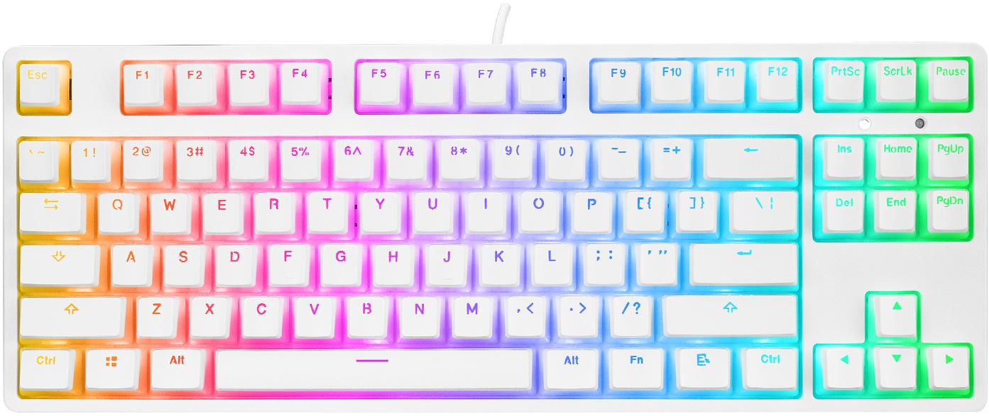 Rampage Ghost Tkl Bílá Mechanická Třída Huano Red 87 Kláves Rgb Usb-c