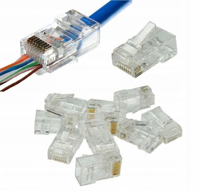 

Wtyk RJ45 przelotowy kat 6 Utp pass through 10szt