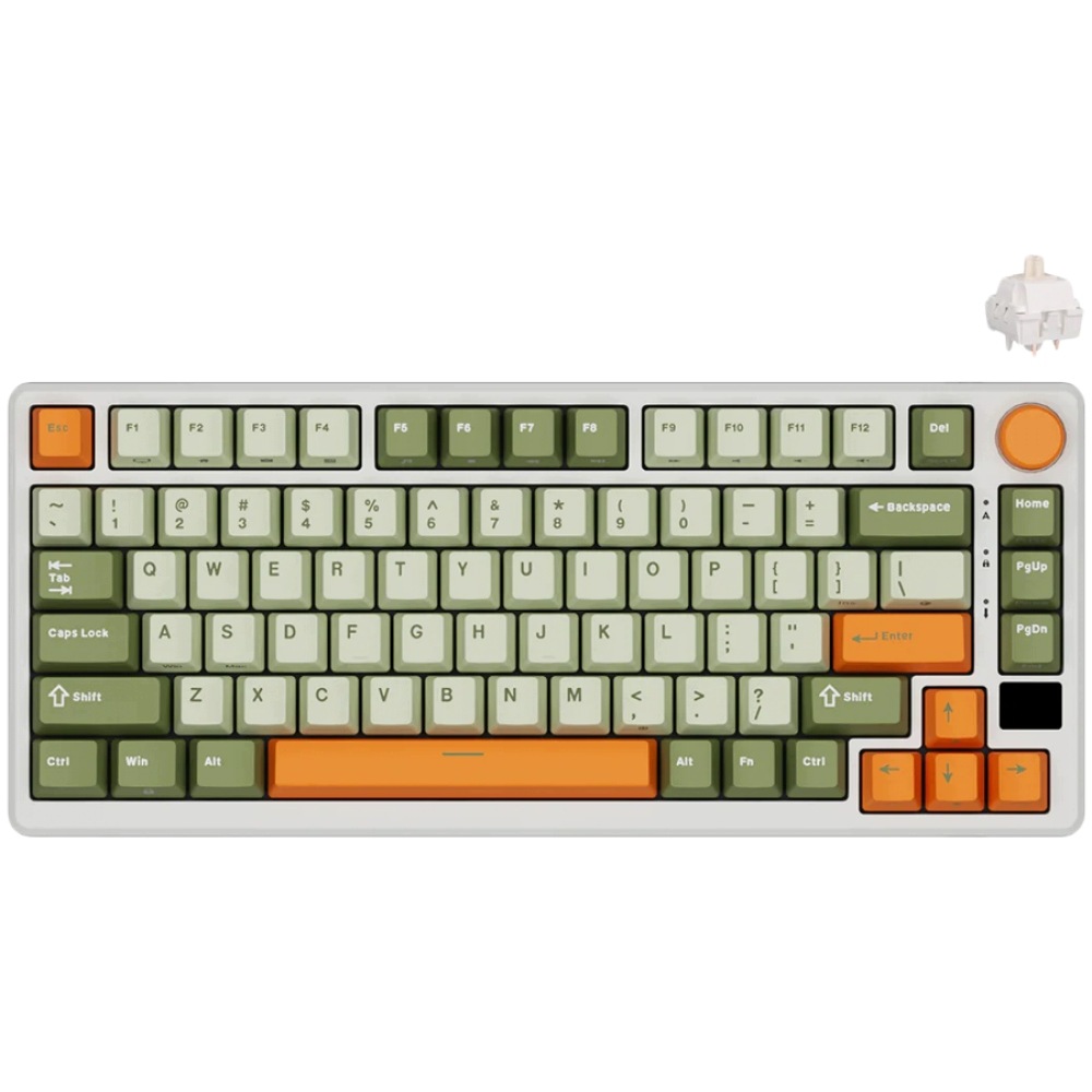 ROYAL KLUDGE RK-M75 Slate Cyan Gaming Keyboard Beige switch