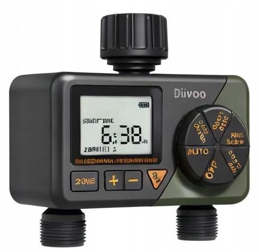 Ovládač Na Zavlažovanie Záhrady Diivoo WT-08 systém ventil 2 zóny časovač