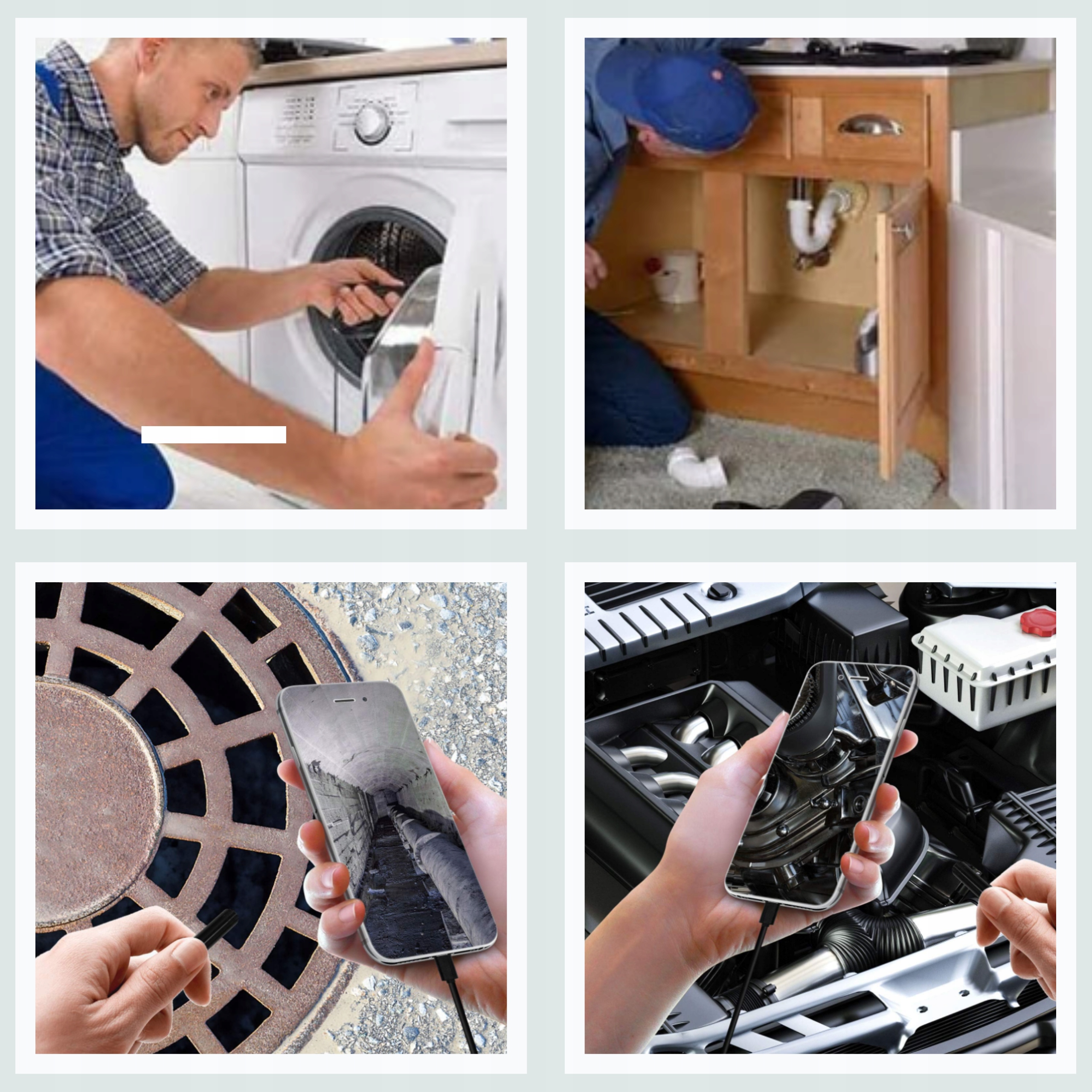 KAMERA ENDOSKOPOWA INSPEKCYJNA 1M LED USB 3W1 DO SILNIKA TELEFONU PC HD Marka inna