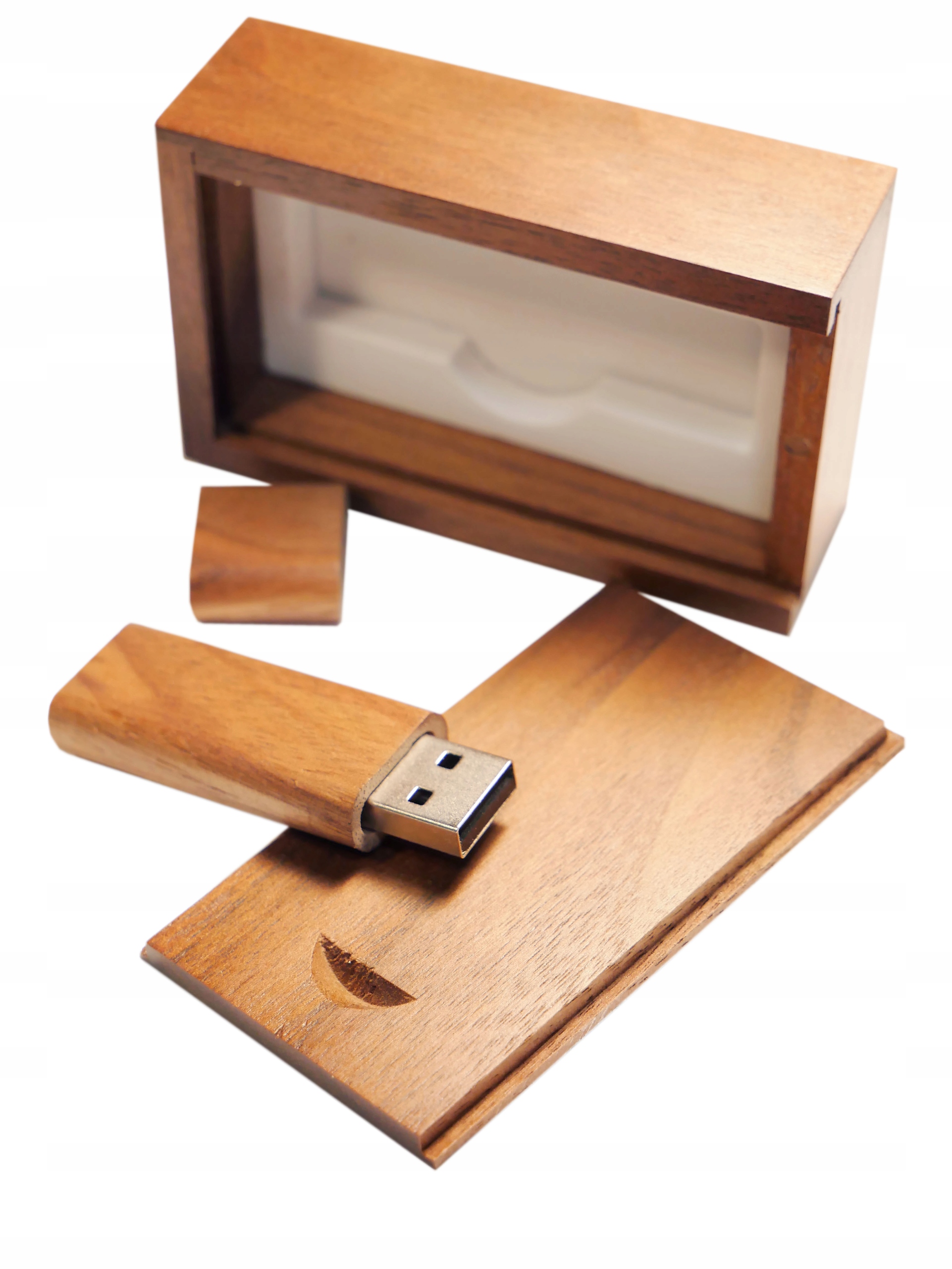 PENDRIVE USB 32GB 3.0 DREWNIANY CIEMNY+PUDEŁKO Rodzaj drewniany