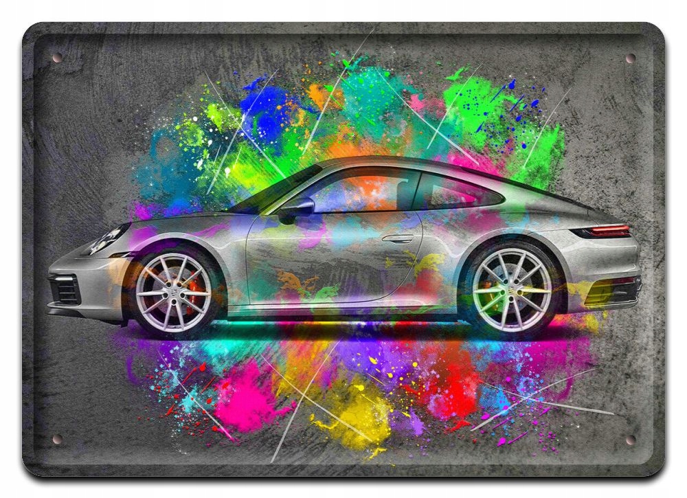 Porsche Plakat Metalowy Obrazek #13948