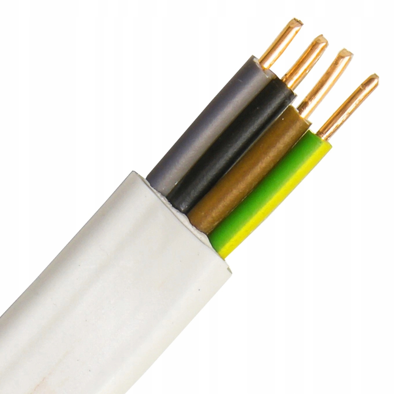 Kábel YDYp 4x2,5 450/750V plochý drôt biely Damir 100 Metrov!