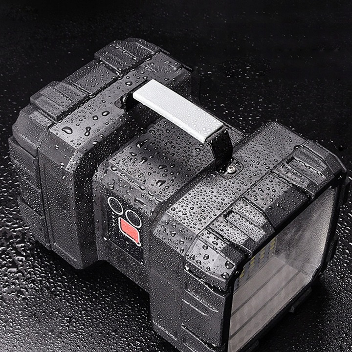 LATARKA LED TAKTYCZNA MOCNA AKUMULATOROWA SZPERACZ USB REFLEKTOR 1000LM 40W Kolor dominujący czarny