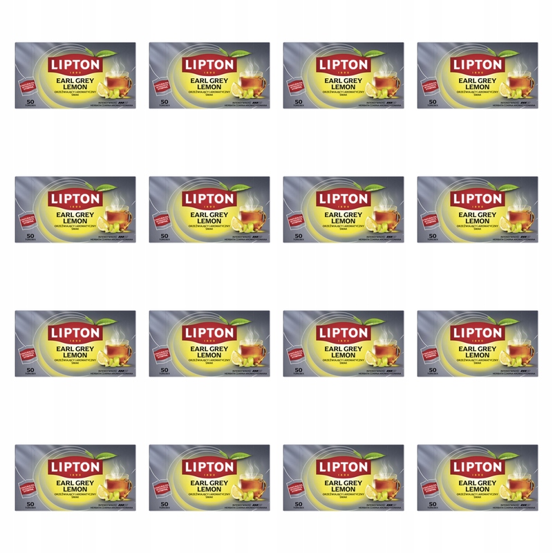 Lipton Earl Grey Lemon 50tb 25g X16