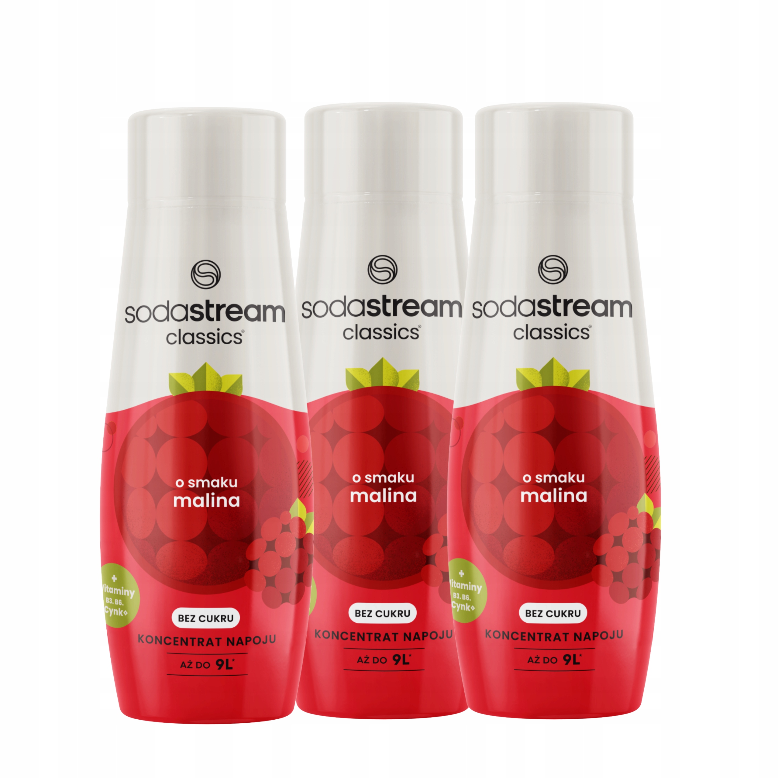 Levně Malina Zero Sirupy do vody SodaStream Ovocný koncentrát pro saturátor x3