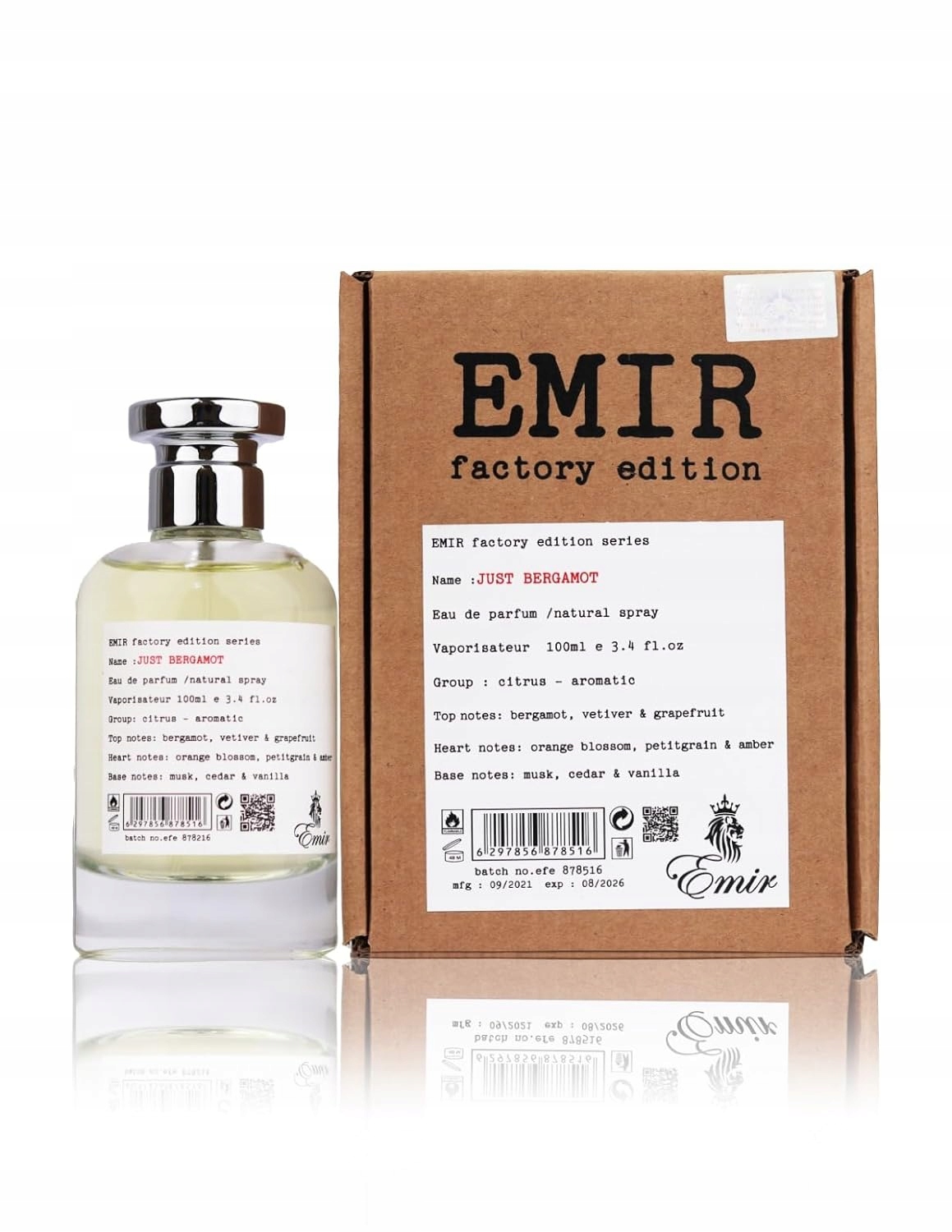 Perfumy na lato cyrusowe Emir Just Bergamot Edp