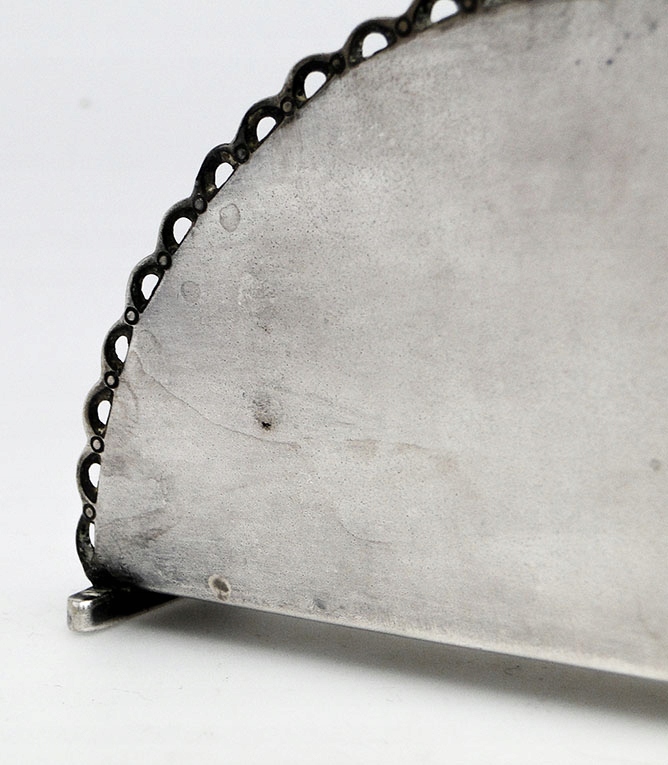 AI1 wielki srebrny serwetnik ART DECO pr.800 Materiał metal