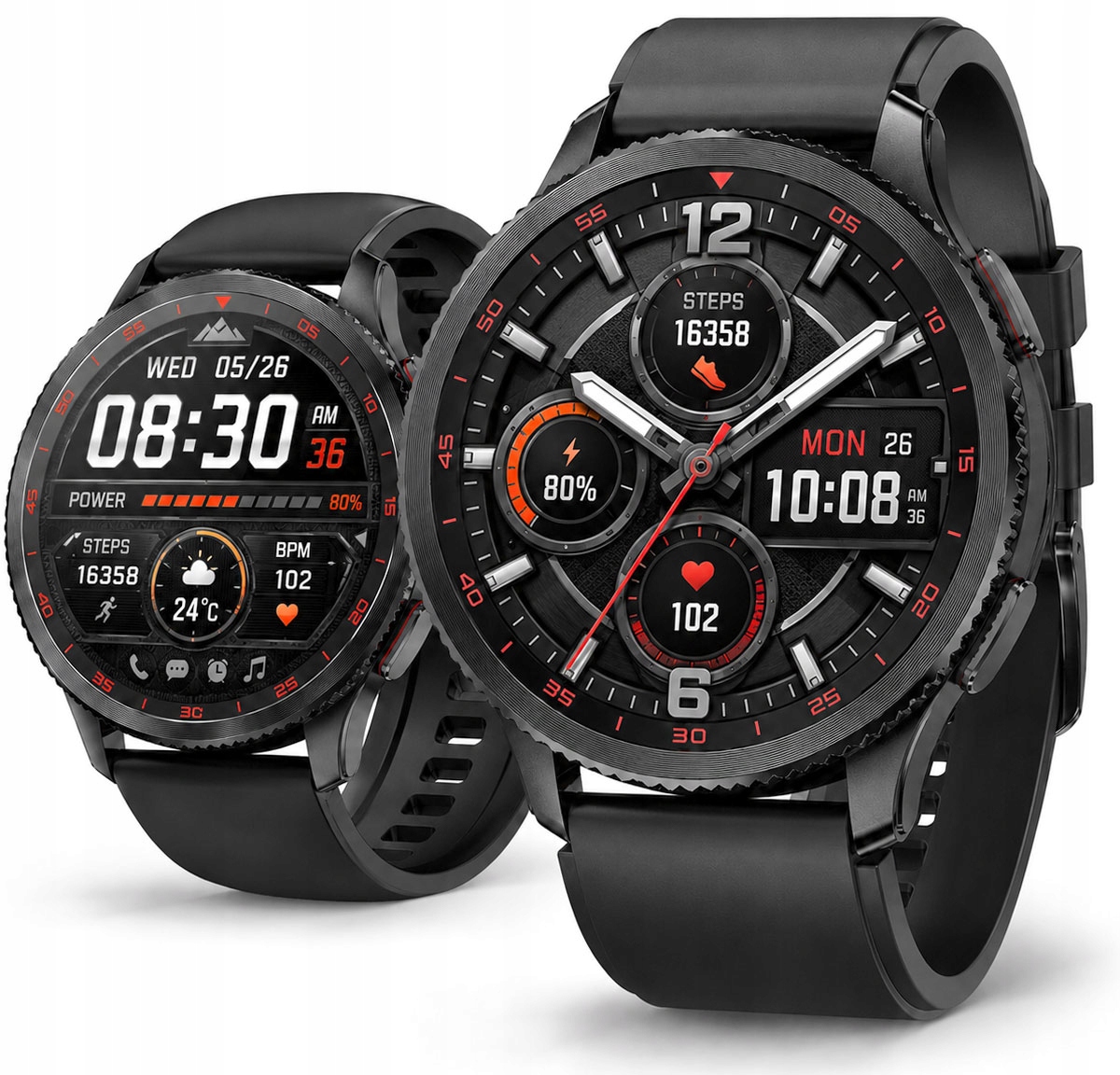 Chytré Hodinky Rubicon Amoled 1.43” Hovory přes Bt, Prstenec, IP67, Puls, Tlak