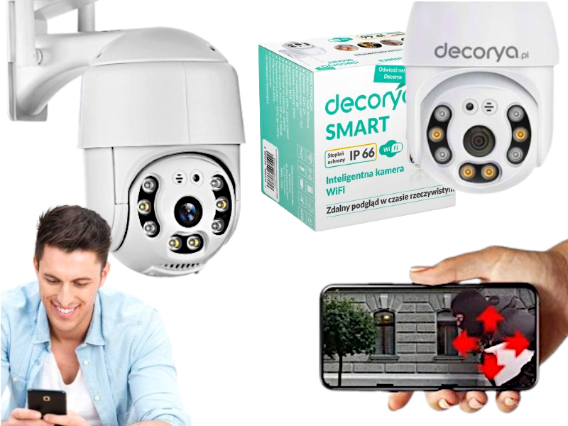 Otočná WiFi kamera IP66 Zoom Full Hd 360 Monitorování Kamera pro sledování pohybu