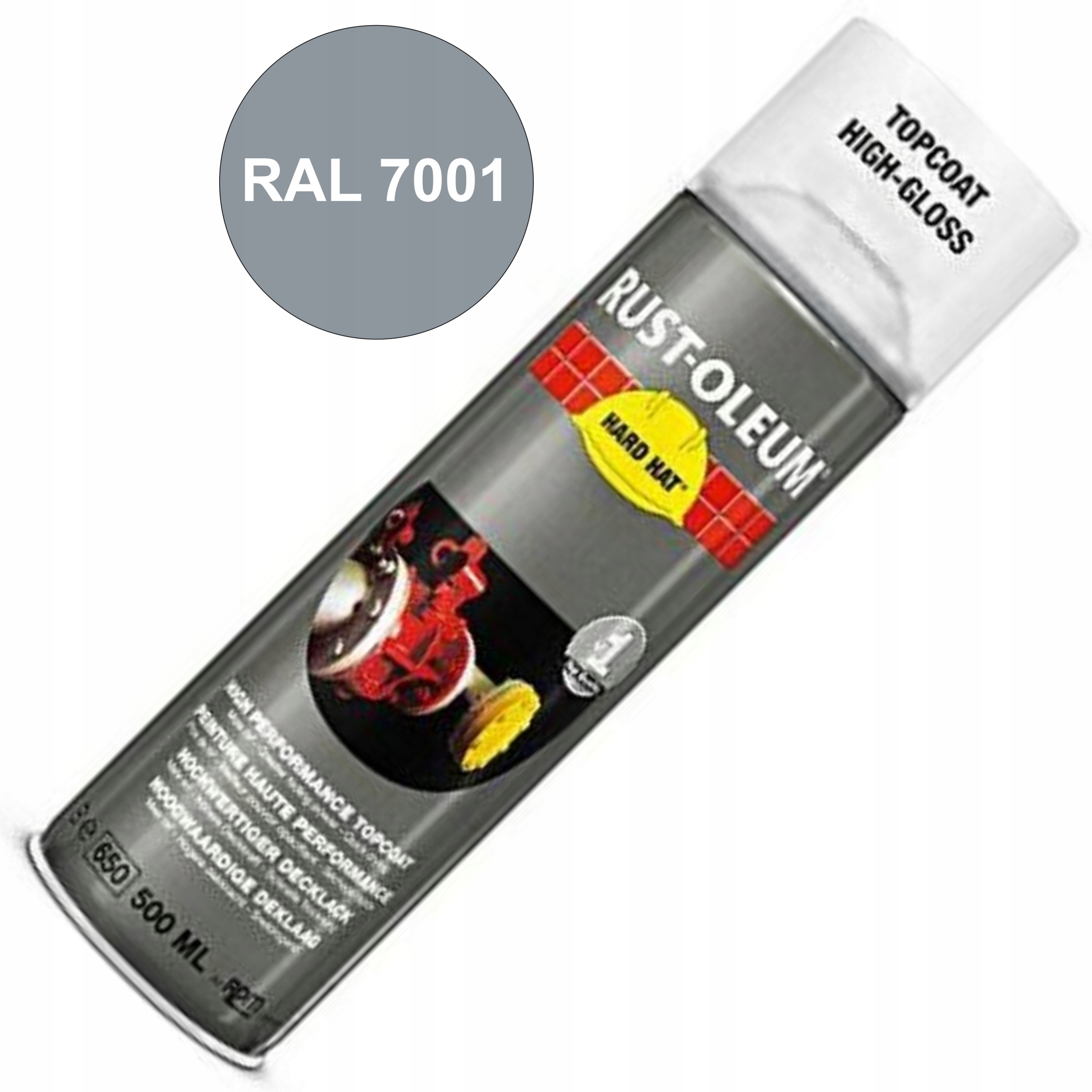 Lakier Farba Do Metalu Betonu Kompozytu Drewna Spray Połysk Szary Ral 7001