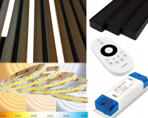 Osvětlení lamel Černé Kloše 3x Led lampa Cob Cct Multiwhite 2700-6500K