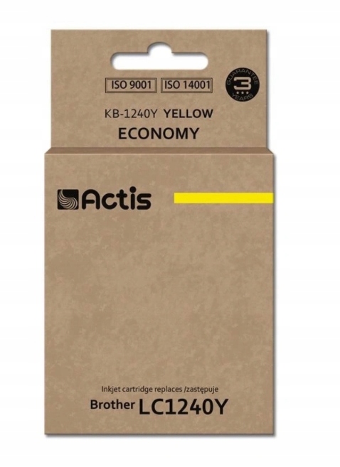 Actis, Tusz do Brother KB-1240Y (zamiennik LC1240Y) yellow (żółty)
