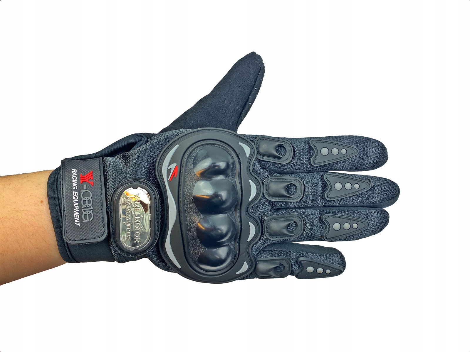 Rękawice Motocyklowe Wzmocnione-czarne-xl