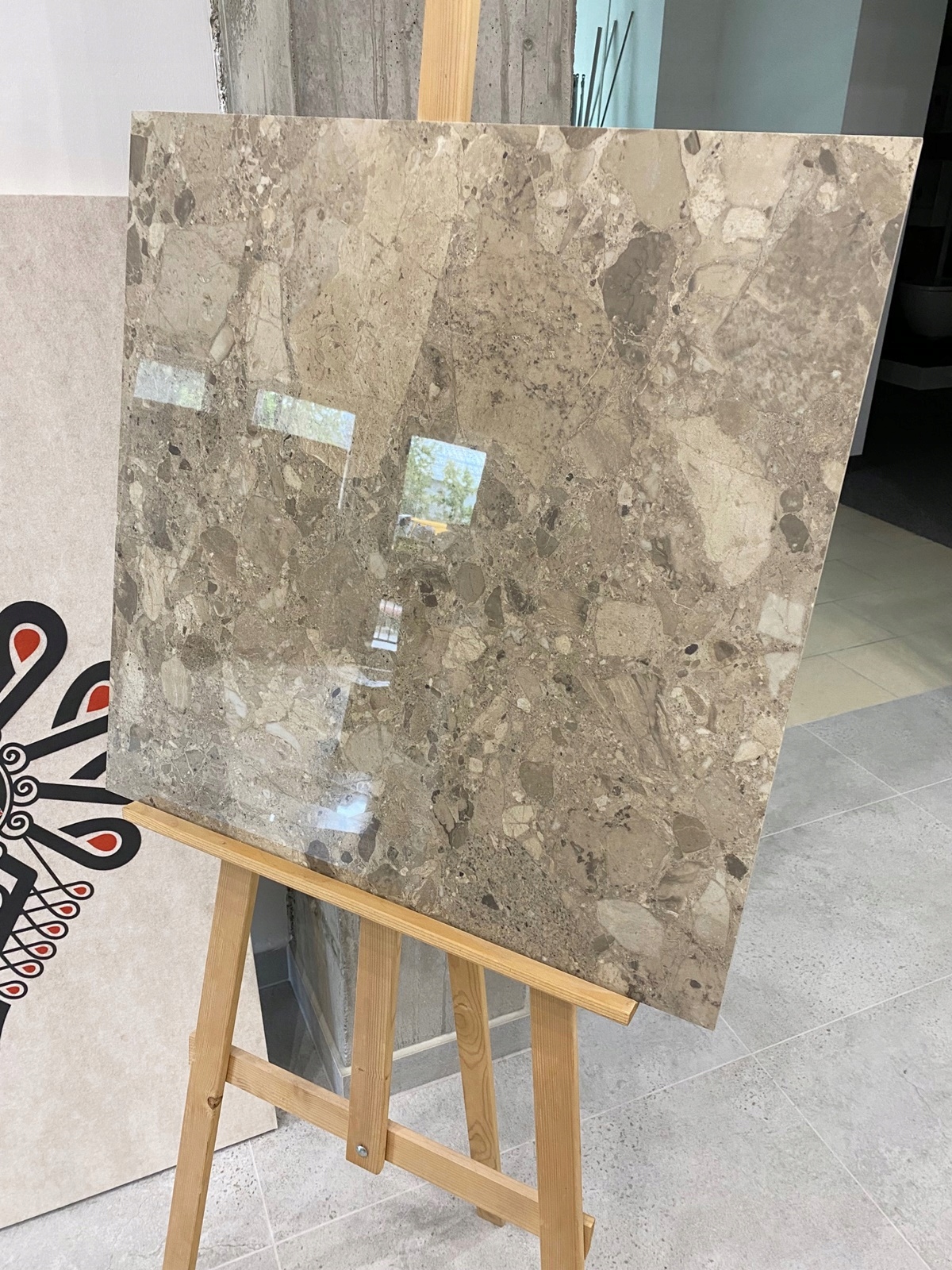 płytka 60x60 gres poler Beige stone kamień Natural Długość 60 cm