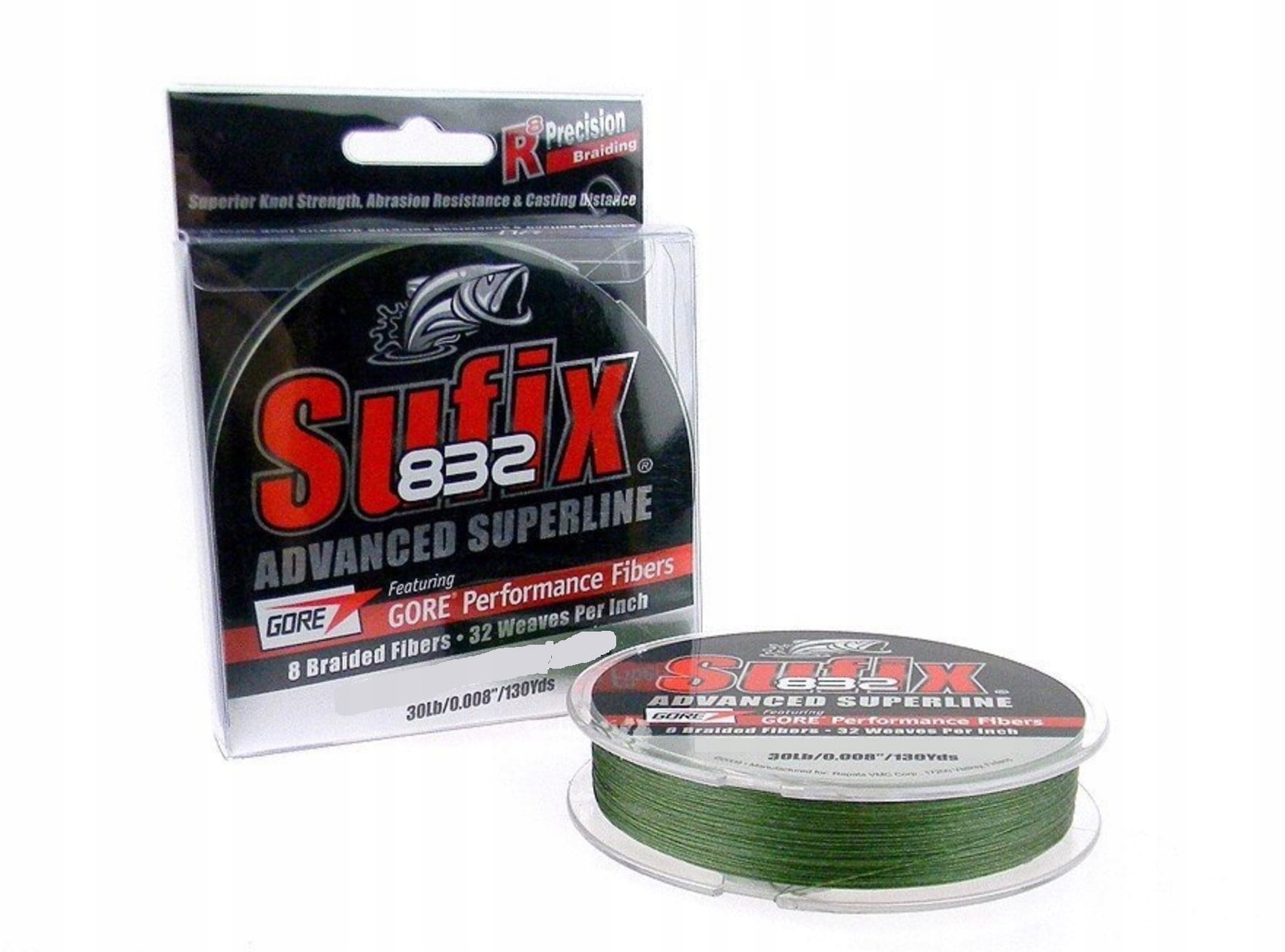 Plecionka Sufix 832 Advanced Superline 0,18mm (250m) Zielona