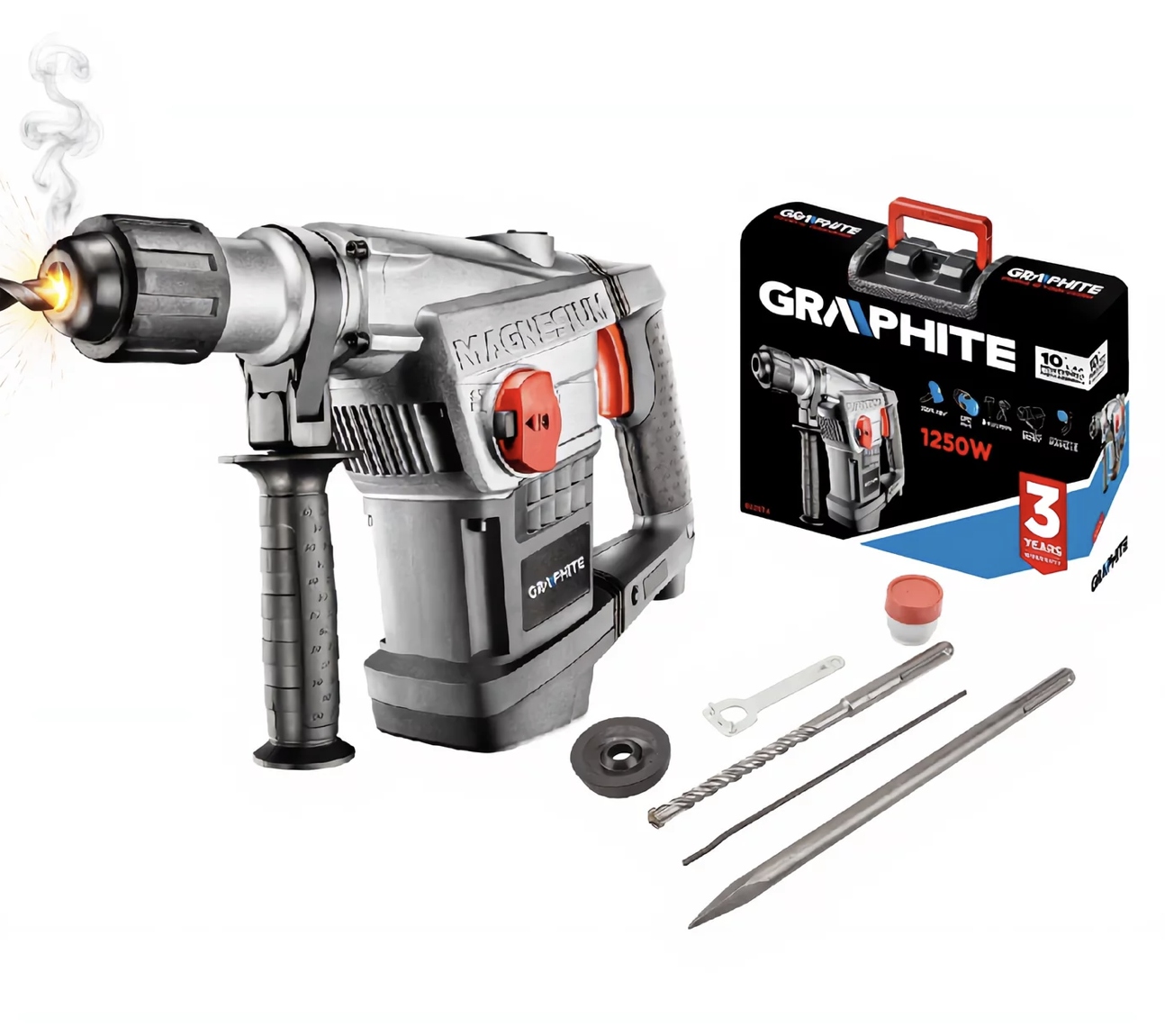 Graphite Příklepové Kladivo Sds Max 10J 1250W 58G874