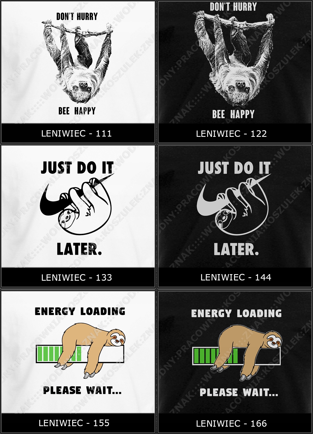 koszulka Poduszka leniwiec z leniwcem zoo WZORY!!! Rozmiar XXL