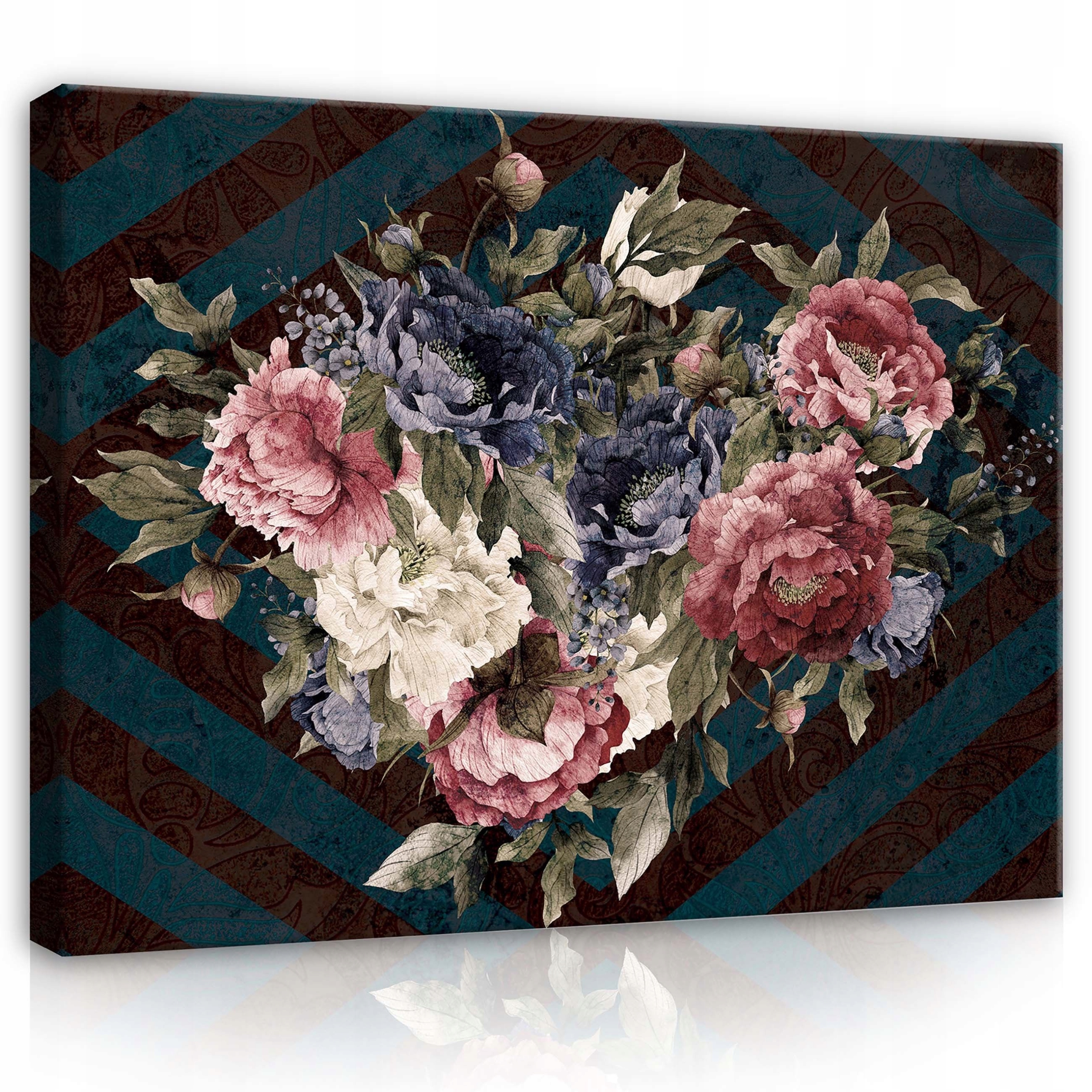 Obraz 100x75 Luxusní kytice tmavé pozadí vintage květiny elegance dekor