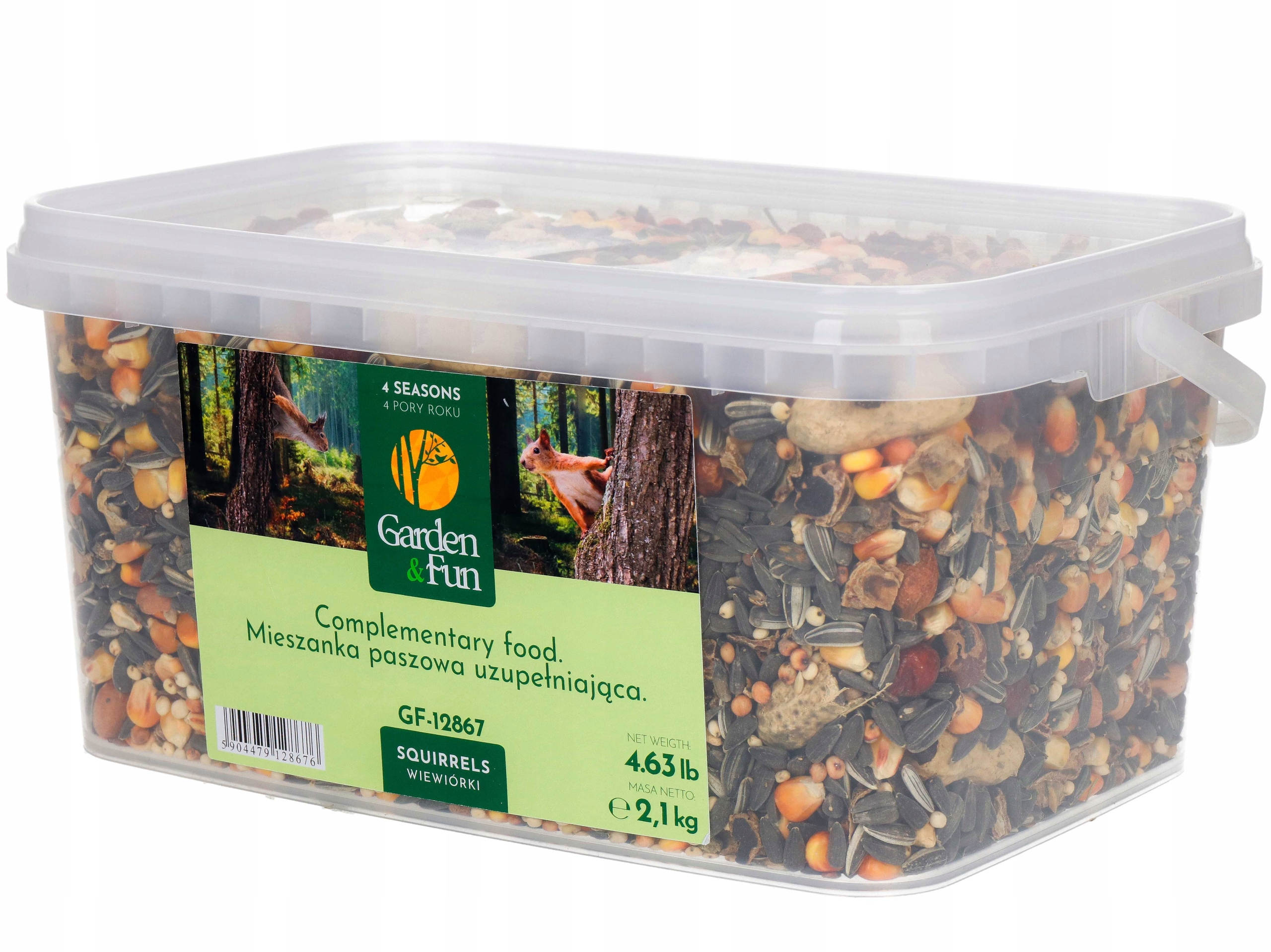 ZDROWA KARMA POKARM MIESZANKA PASZOWA DLA WIEWIÓREK NA 4 PORY ROKU 2,1KG Typ granulat