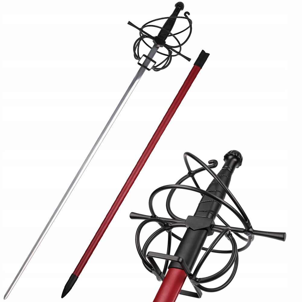 Duży Rapier Renesansowy z Pochwą Stal Nierdzewna JT6007RD