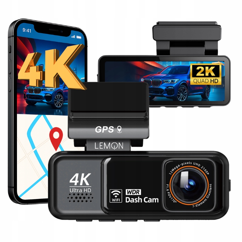 Kamera Do Auta Predná Zadná 4K Gps WiFi Kamera Cúvania 2K Adas Bsd Parking