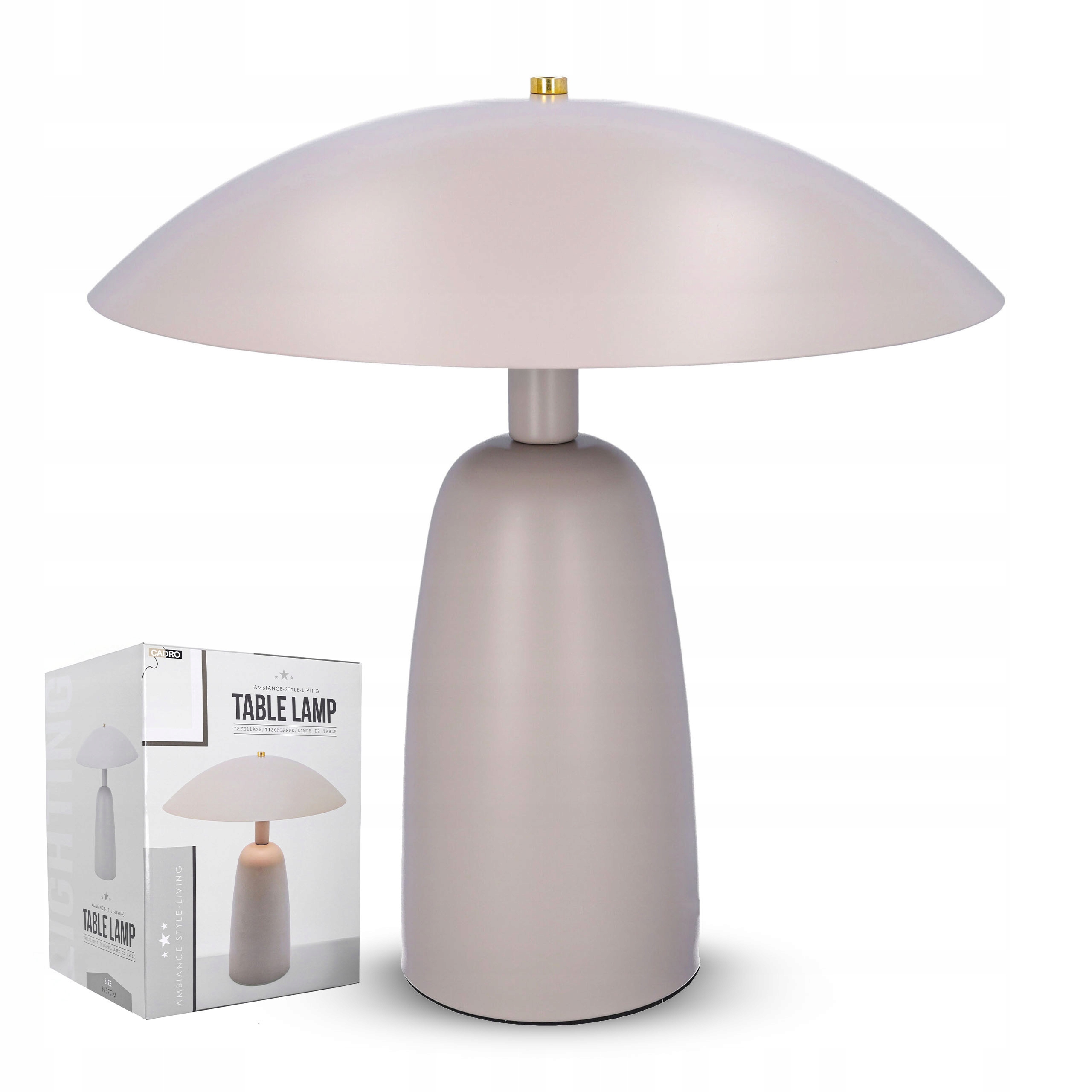 Noční lampa do ložnice s béžovým stínítkem, 36 cm, vhodná pro kontakt