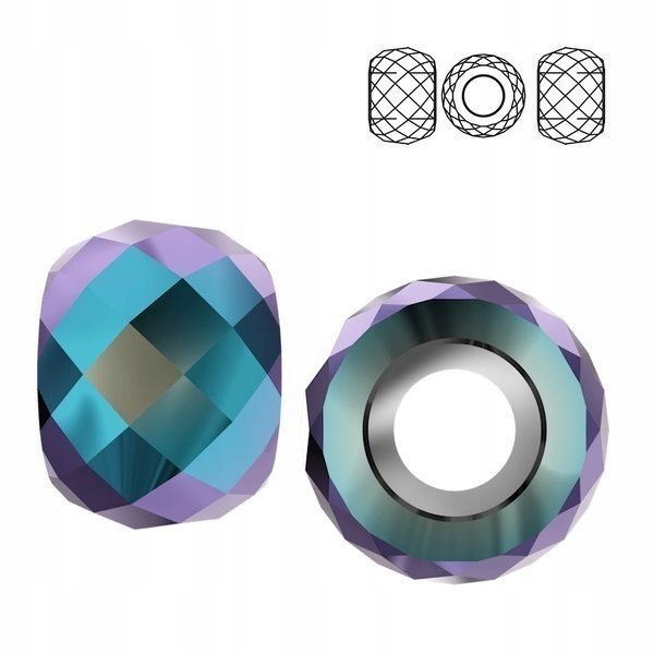 5043 MM 11 Swarovski Briolette XXL Jet Shim 2x