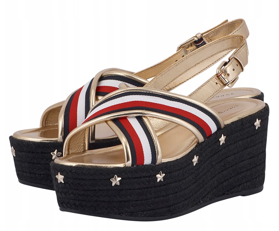 Tommy Hilfiger sandály na platformě, kůže Eu 40