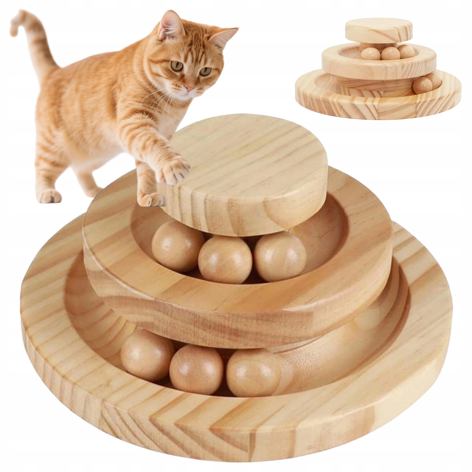 Levně Interaktivní Hračka Pro Kočky Vestavěná, Dvouvrstvá, Vzdělávací, Pro Kočky