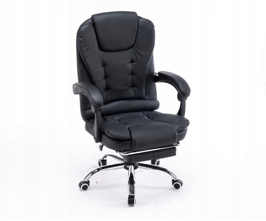 Fotel biurowy gabinetowy Boss obrotowy ergonomiczny czarny