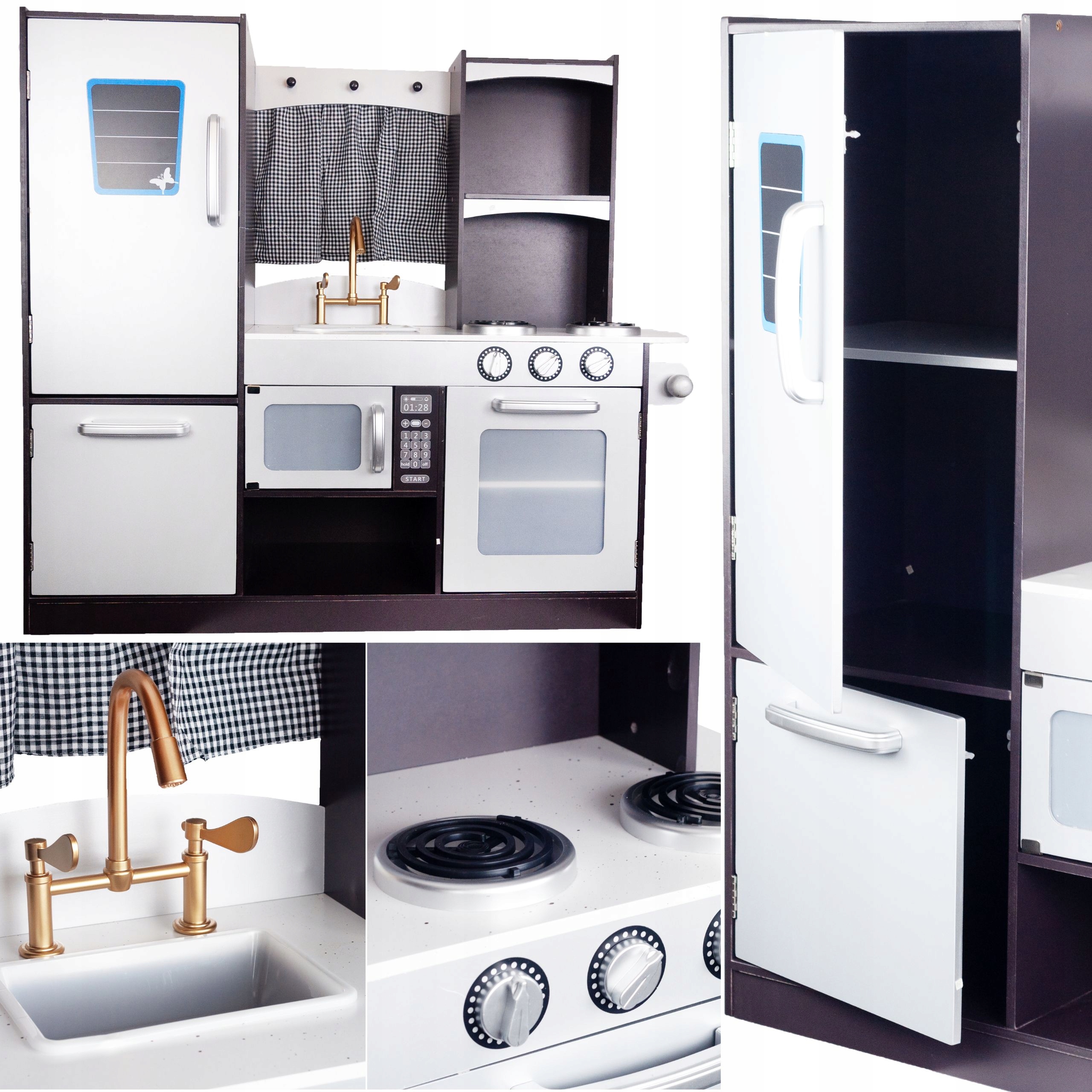 KUCHNIA DREWNIANA JAK PRAWDZIWA DUŻA ZABAWKOWA