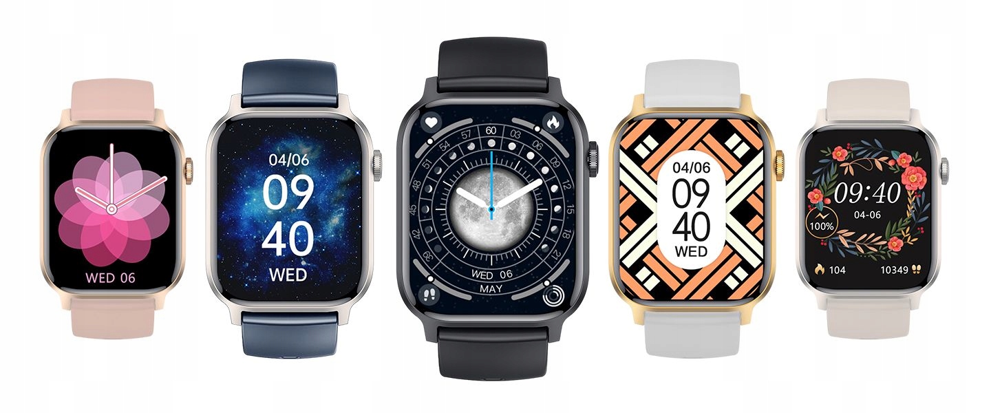 Nowoczesny Smartwatch Kiano Kw-gg Rozmowy Powiadomienia Design