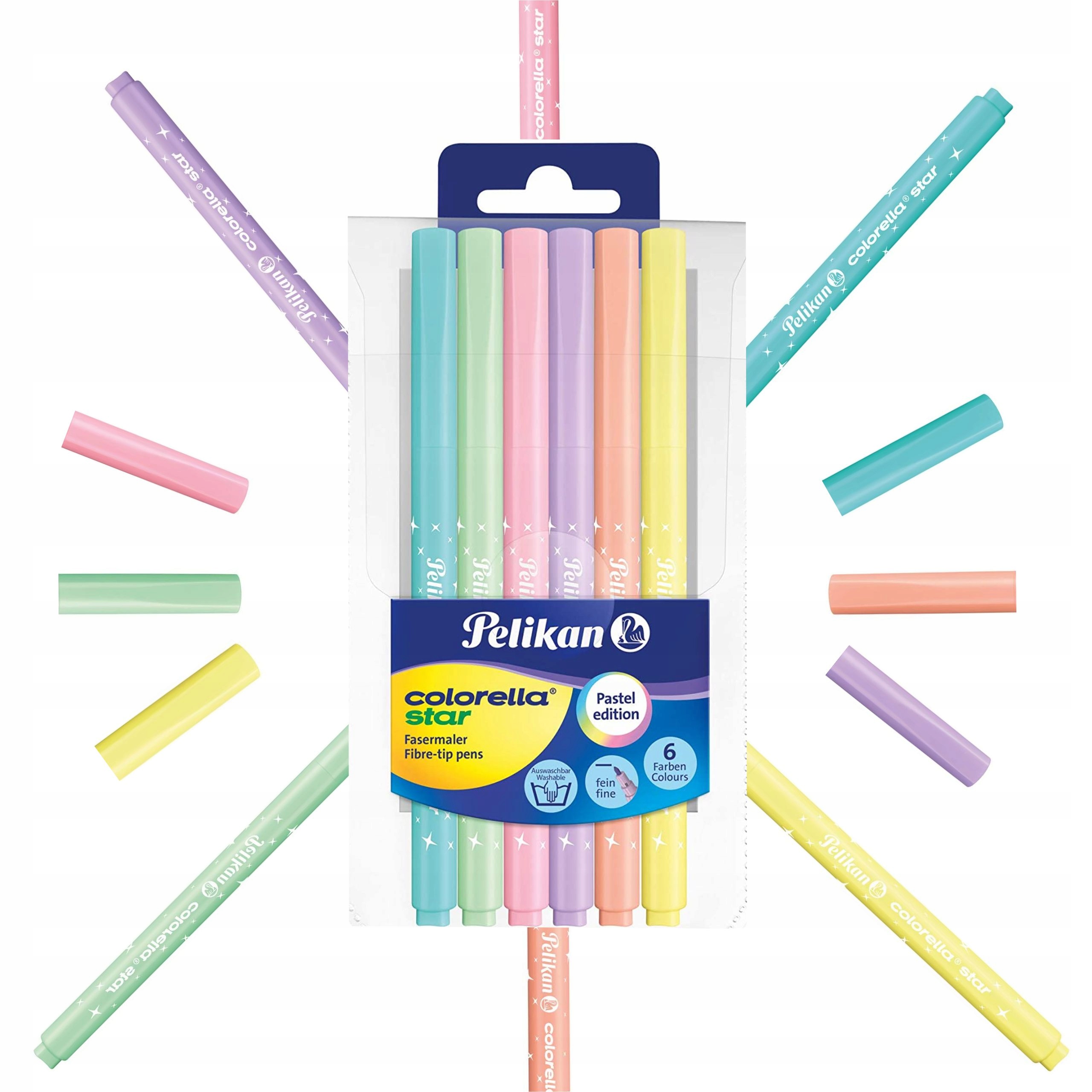 

Mazaki flamastry Colorella Star pastel 6sz Pelikan