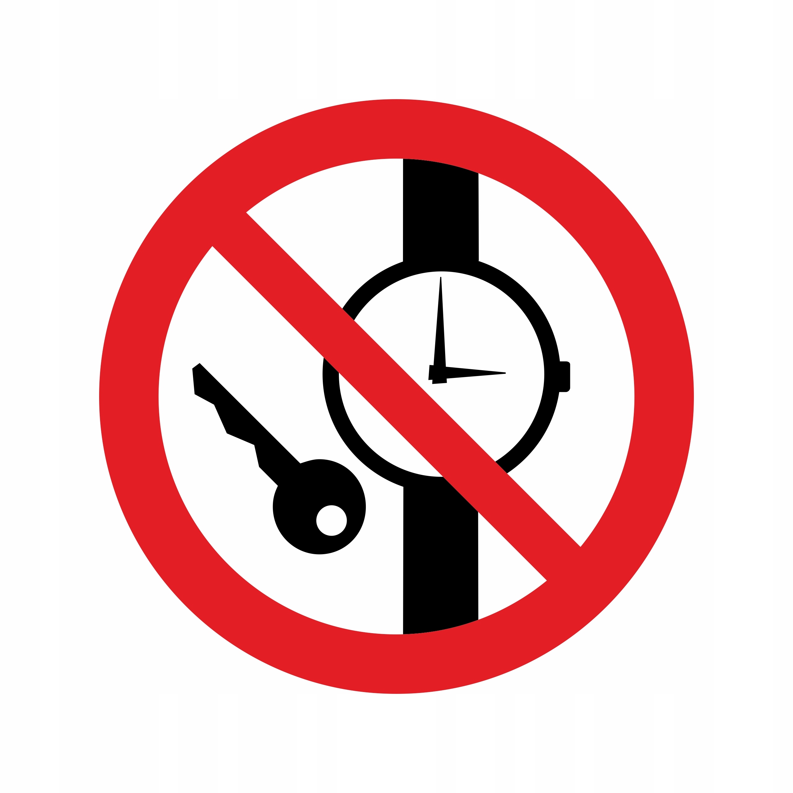 Naklejka BHP Zakaz posiadania przedmiotów metal