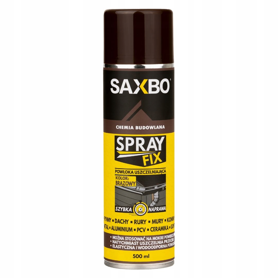 Guma w sprayu Spray FIX brązowa SAXBO 500ml