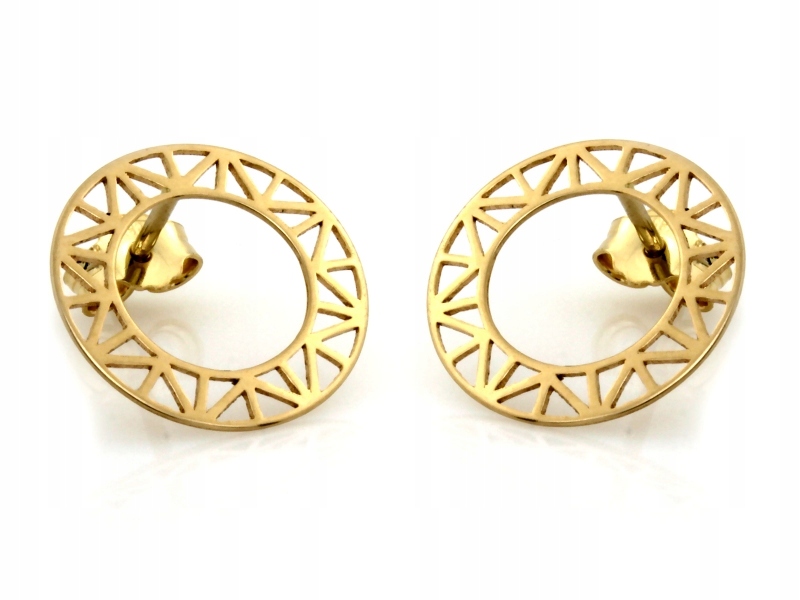 Náušnice ze 14karátového zlata 585, stylové